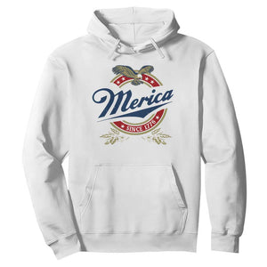Funny Merica Since 1776 Hoodie 4th of July Beer Lover Eagle TS11 White Print Your Wear
