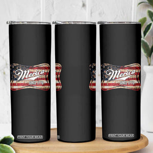 Funny Merica Since 1776 Skinny Tumbler 4th of July Beer Lover American Flag TS11 Print Your Wear