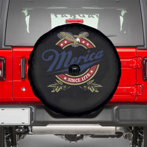 Funny Merica Since 1776 Spare Tire Cover 4th of July Beer Lover Eagle TS11 Black Print Your Wear
