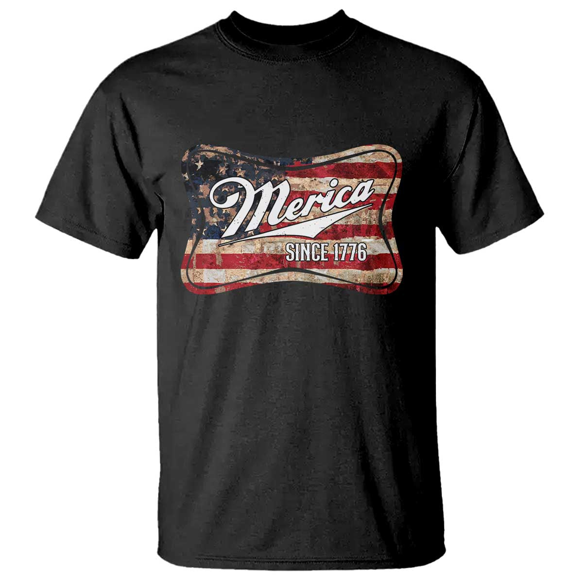 Funny Merica Since 1776 T Shirt 4th of July Beer Lover American Flag TS11 Black Print Your Wear