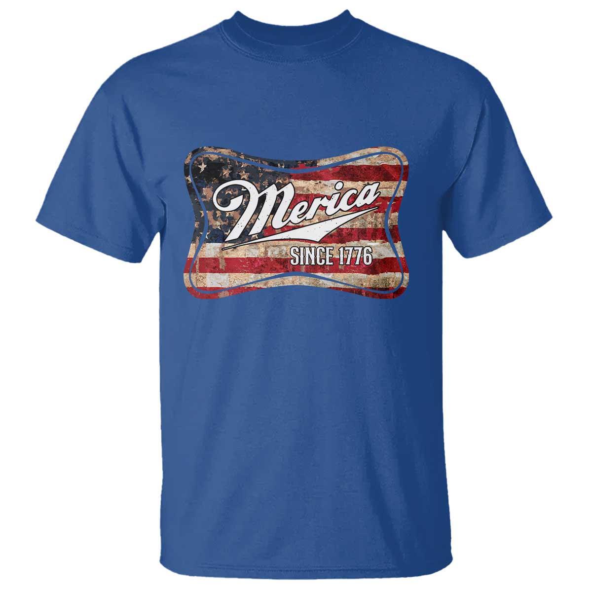 Funny Merica Since 1776 T Shirt 4th of July Beer Lover American Flag TS11 Royal Blue Print Your Wear