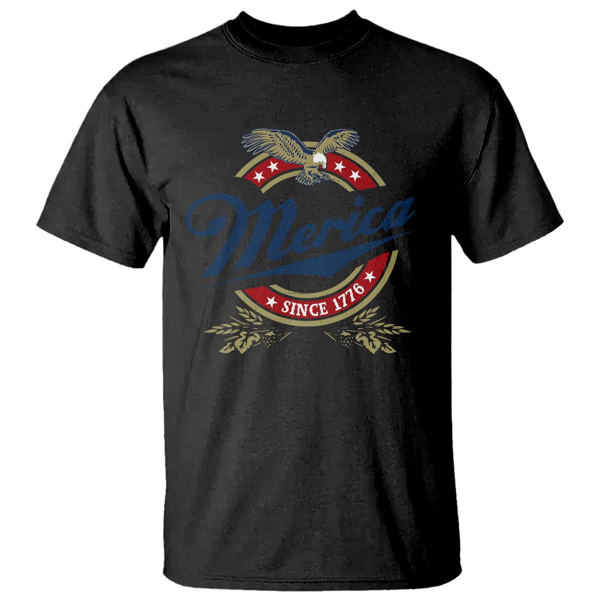 Funny Merica Since 1776 T Shirt 4th of July Beer Lover Eagle TS11 Black Print Your Wear