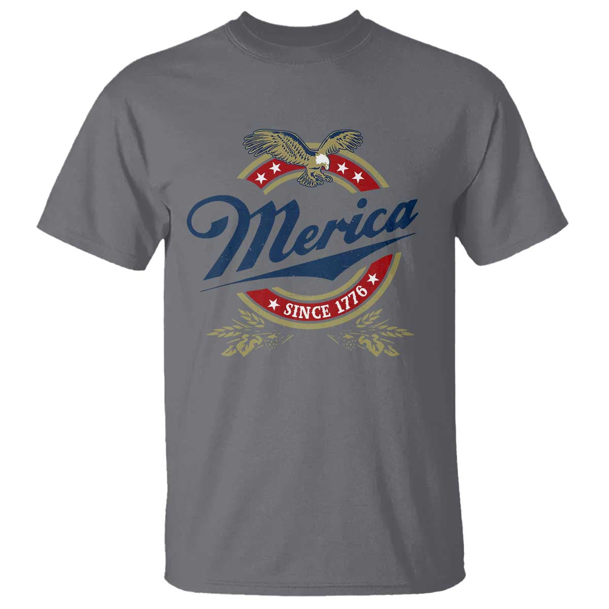Funny Merica Since 1776 T Shirt 4th of July Beer Lover Eagle TS11 Charcoal Print Your Wear