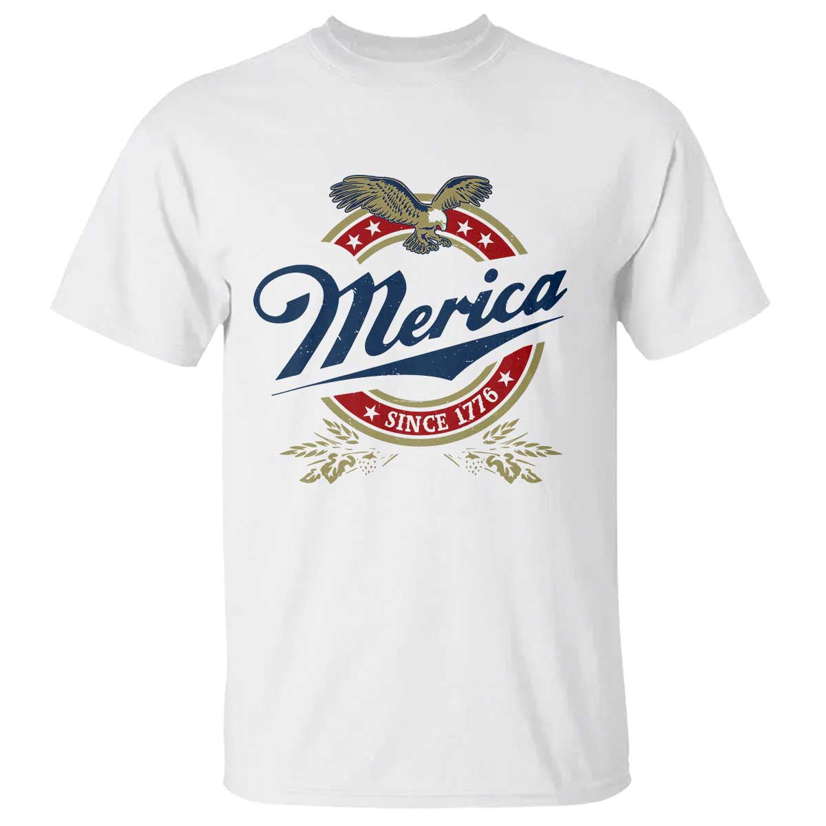 Funny Merica Since 1776 T Shirt 4th of July Beer Lover Eagle TS11 White Print Your Wear