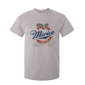 Funny Merica Since 1776 T Shirt For Kid 4th of July Beer Lover Eagle TS11 Ice Gray Print Your Wear