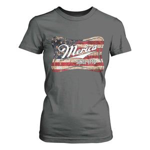 Funny Merica Since 1776 T Shirt For Women 4th of July Beer Lover American Flag TS11 Dark Heather Print Your Wear