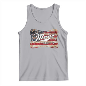 Funny Merica Since 1776 Tank Top 4th of July Beer Lover American Flag TS11 Athletic Heather Print Your Wear