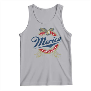 Funny Merica Since 1776 Tank Top 4th of July Beer Lover Eagle TS11 Athletic Heather Print Your Wear