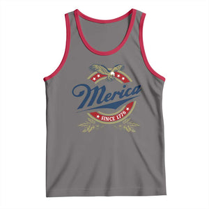Funny Merica Since 1776 Tank Top 4th of July Beer Lover Eagle TS11 Deep Heather Red Print Your Wear