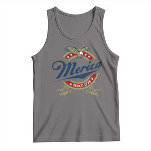 Funny Merica Since 1776 Tank Top 4th of July Beer Lover Eagle TS11 Deep Heather Print Your Wear