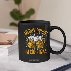 Funny Merry Drunk I'm Christmas Coffee Mug Vintage Beer Mugs Xmas TS11 Print Your Wear