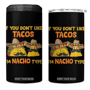 Funny Mexican 4 in 1 Can Cooler Tumbler Adult Humor Mexican Food Taco Nacho TS10 One Size: 16 oz Black Print Your Wear