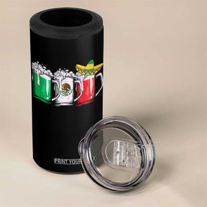 Funny Mexican 4 in 1 Can Cooler Tumbler Mexico Beer Mexican Flag Sombrero Hat TS10 Print Your Wear