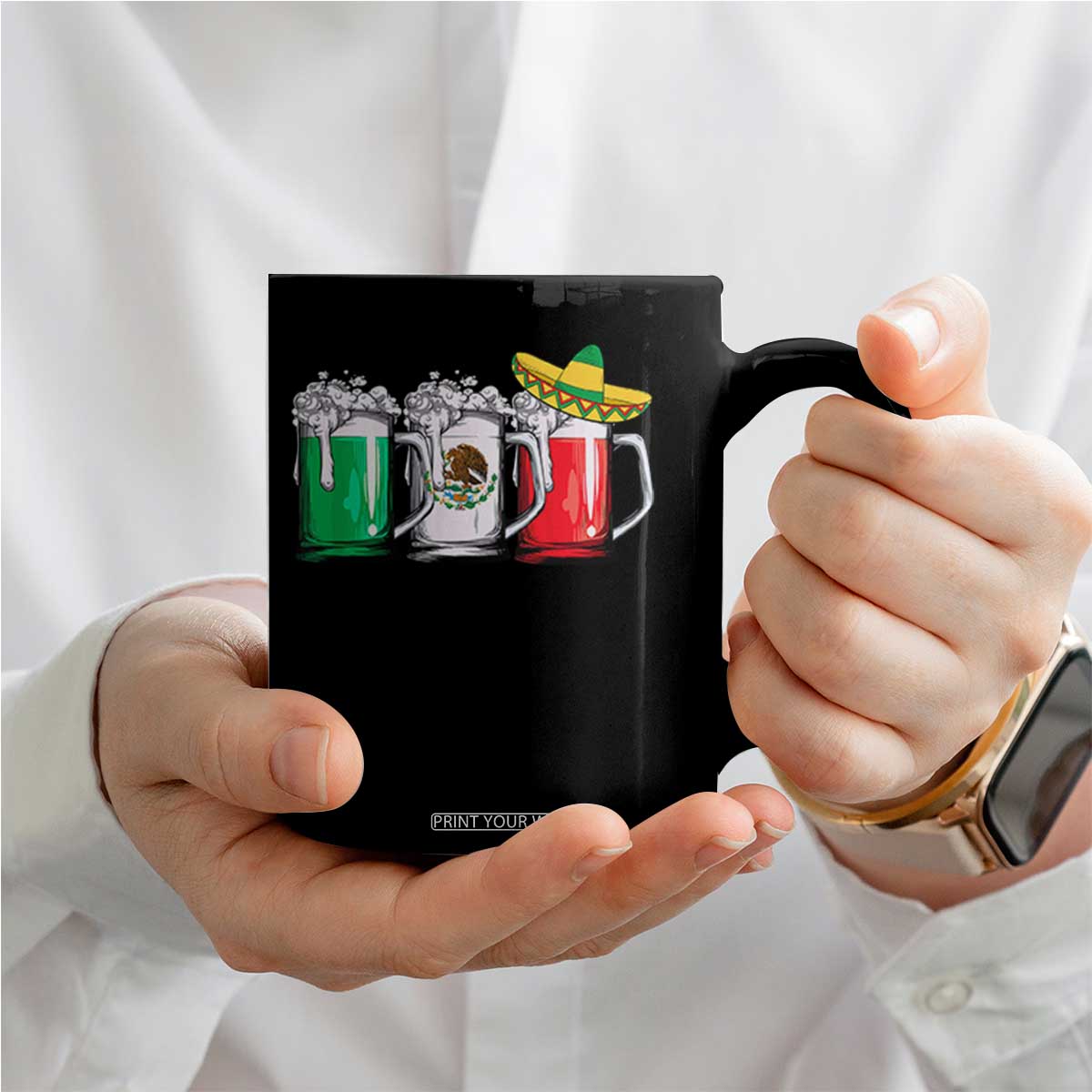 Funny Mexican Coffee Mug Mexico Beer Mexican Flag Sombrero Hat TS10 Print Your Wear