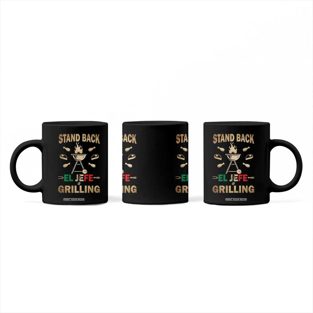 Funny Mexican Dad Coffee Mug El Jefe Grilling Stand Back Fathers Day TS10 Print Your Wear