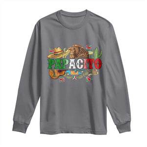 Funny Mexican Dad Papacito Long Sleeve Shirt Cinco De Mayo Golden Eagle Sombrero TS11 Charcoal Print Your Wear