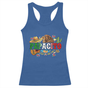 Funny Mexican Dad Papacito Racerback Tank Top Cinco De Mayo Golden Eagle Sombrero TS11 Royal Blue Print Your Wear