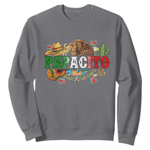 Funny Mexican Dad Papacito Sweatshirt Cinco De Mayo Golden Eagle Sombrero TS11 Charcoal Print Your Wear
