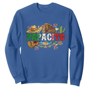 Funny Mexican Dad Papacito Sweatshirt Cinco De Mayo Golden Eagle Sombrero TS11 Royal Blue Print Your Wear