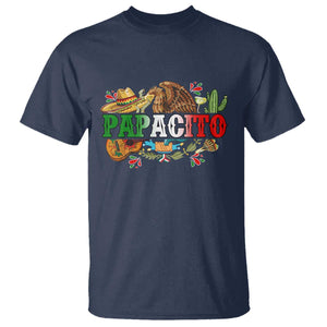 Funny Mexican Dad Papacito T Shirt Cinco De Mayo Golden Eagle Sombrero TS11 Navy Print Your Wear