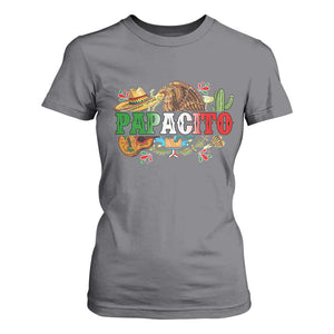 Funny Mexican Dad Papacito T Shirt For Women Cinco De Mayo Golden Eagle Sombrero TS11 Charcoal Print Your Wear