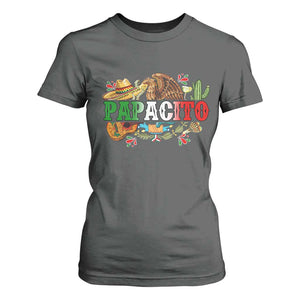 Funny Mexican Dad Papacito T Shirt For Women Cinco De Mayo Golden Eagle Sombrero TS11 Dark Heather Print Your Wear
