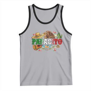 Funny Mexican Dad Papacito Tank Top Cinco De Mayo Golden Eagle Sombrero TS11 Athletic Heather Black Print Your Wear