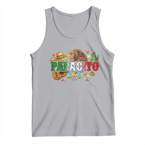 Funny Mexican Dad Papacito Tank Top Cinco De Mayo Golden Eagle Sombrero TS11 Athletic Heather Print Your Wear