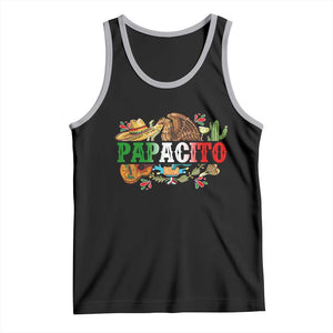 Funny Mexican Dad Papacito Tank Top Cinco De Mayo Golden Eagle Sombrero TS11 Black Athletic Heather Print Your Wear
