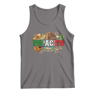 Funny Mexican Dad Papacito Tank Top Cinco De Mayo Golden Eagle Sombrero TS11 Deep Heather Print Your Wear