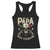 Funny Mexican Dad Racerback Tank Top El Papa Mas Chingon Vintage Mexico Skull TS11 Black Print Your Wear