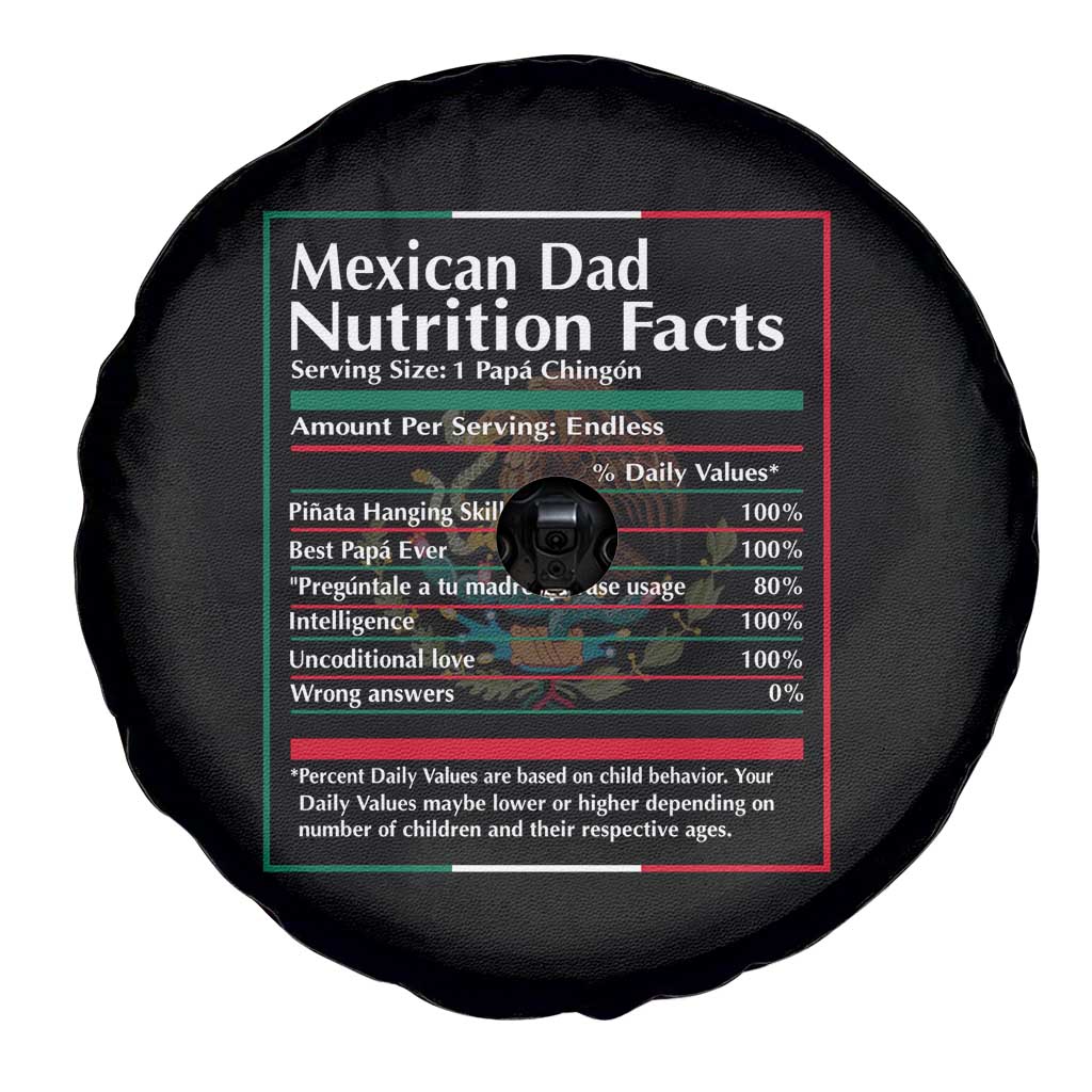 Funny Mexican Dad Spare Tire Cover Dad Nutrition Facts Mexico Flag Father's Day TS11 Print Your Wear