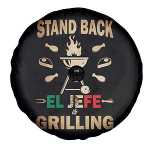 Funny Mexican Dad Spare Tire Cover El Jefe Grilling Stand Back Fathers Day TS10 Print Your Wear