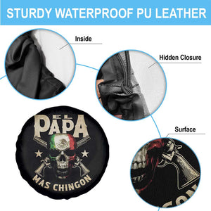 Funny Mexican Dad Spare Tire Cover El Papa Mas Chingon Vintage Mexico Skull TS11 Print Your Wear