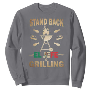Funny Mexican Dad Sweatshirt El Jefe Grilling Stand Back Fathers Day TS10 Charcoal Print Your Wear