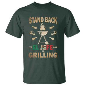 Funny Mexican Dad T Shirt El Jefe Grilling Stand Back Fathers Day TS10 Dark Forest Green Print Your Wear