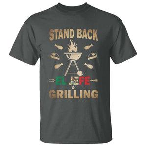 Funny Mexican Dad T Shirt El Jefe Grilling Stand Back Fathers Day TS10 Dark Heather Print Your Wear