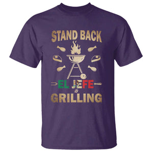 Funny Mexican Dad T Shirt El Jefe Grilling Stand Back Fathers Day TS10 Purple Print Your Wear