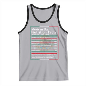 Funny Mexican Dad Tank Top Dad Nutrition Facts Mexico Flag Father's Day TS11 Athletic Heather Black Print Your Wear