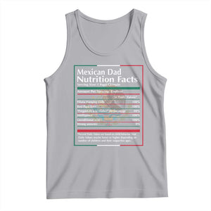 Funny Mexican Dad Tank Top Dad Nutrition Facts Mexico Flag Father's Day TS11 Athletic Heather Print Your Wear