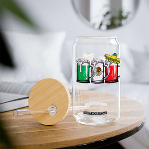 Funny Mexican Glass Can Mexico Beer Mexican Flag Sombrero Hat TS10 Print Your Wear