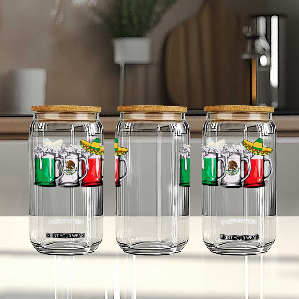 Funny Mexican Glass Can Mexico Beer Mexican Flag Sombrero Hat TS10 Print Your Wear