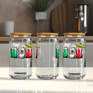 Funny Mexican Glass Can Mexico Beer Mexican Flag Sombrero Hat TS10 Print Your Wear