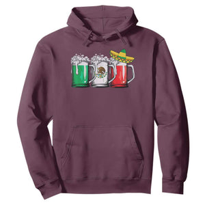 Funny Mexican Hoodie Mexico Beer Mexican Flag Sombrero Hat TS10 Maroon Print Your Wear