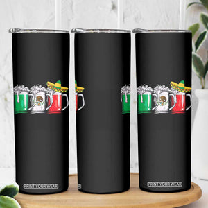 Funny Mexican Skinny Tumbler Mexico Beer Mexican Flag Sombrero Hat TS10 Print Your Wear