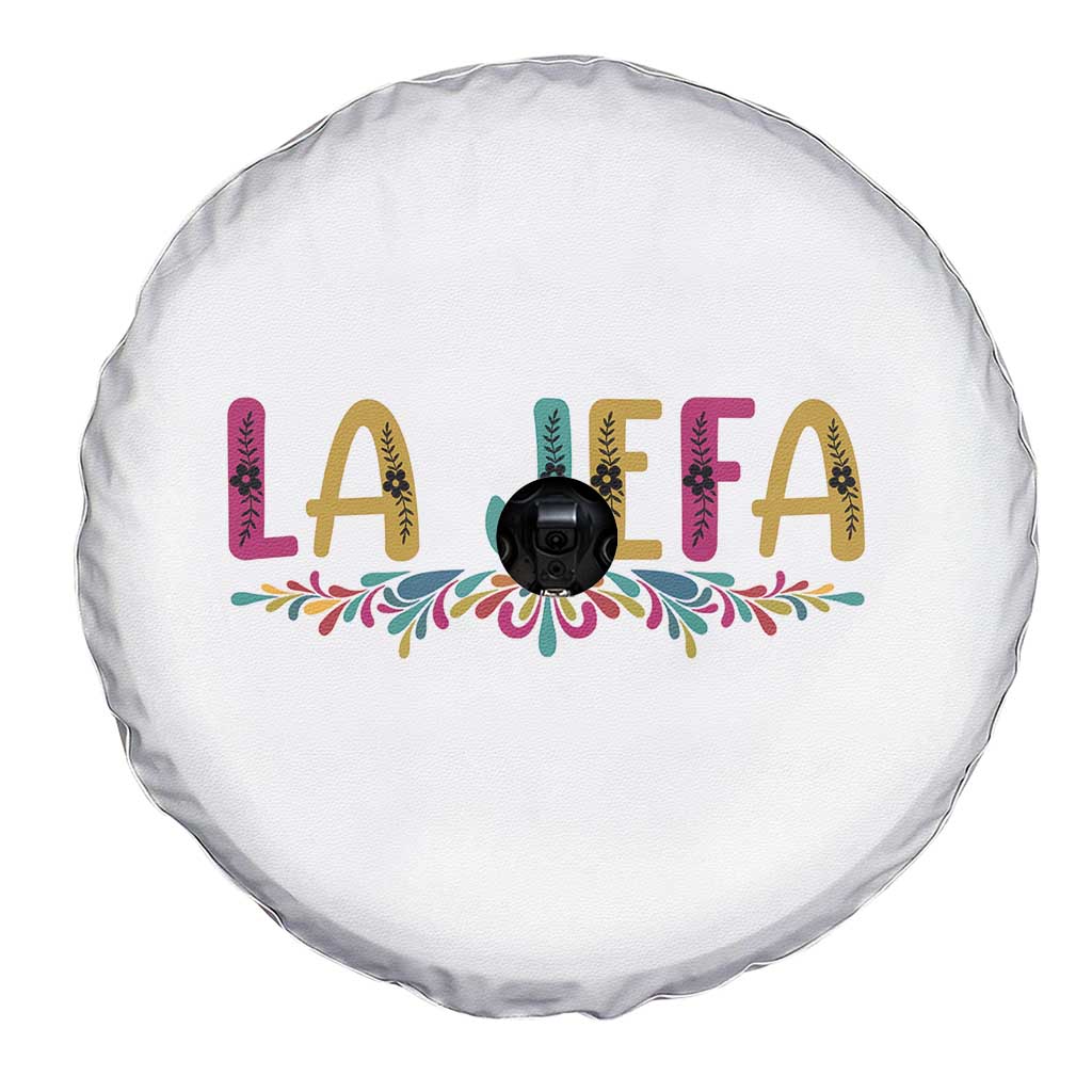 Funny Mexican Spanish La Jefa Boss Spare Tire Cover Mexican Flowers TS11 Print Your Wear