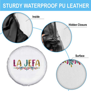 Funny Mexican Spanish La Jefa Boss Spare Tire Cover Mexican Flowers TS11 Print Your Wear