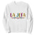 Funny Mexican Spanish La Jefa Boss Sweatshirt Mexican Flowers TS11 White Print Your Wear