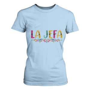 Funny Mexican Spanish La Jefa Boss T Shirt For Women Mexican Flowers TS11 Light Blue Print Your Wear