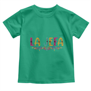 Funny Mexican Spanish La Jefa Boss Toddler T Shirt Mexican Flowers TS11 Irish Green Print Your Wear